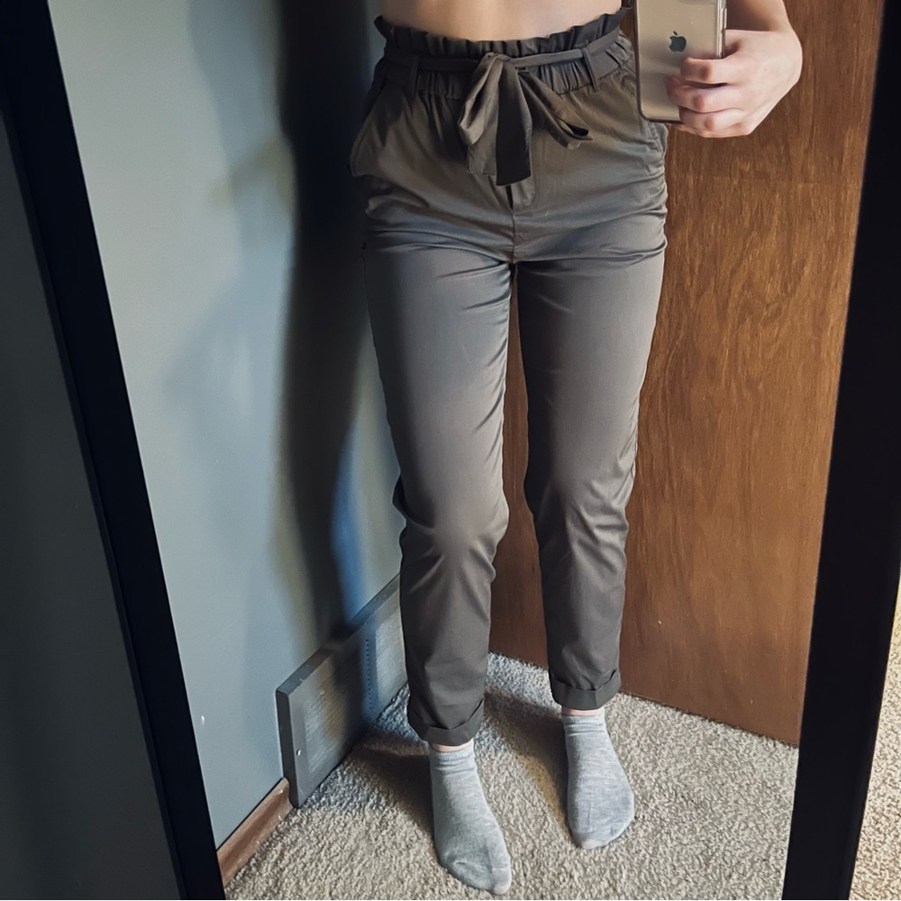 Green dress pants